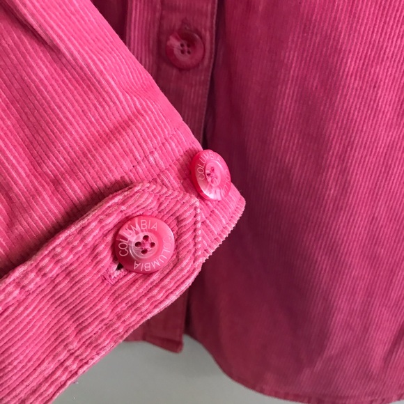 Columbia pink cord corduroy shirt Button up collar - Picture 4 of 11